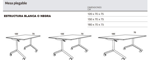 MESA PLEGABLE PLUMA